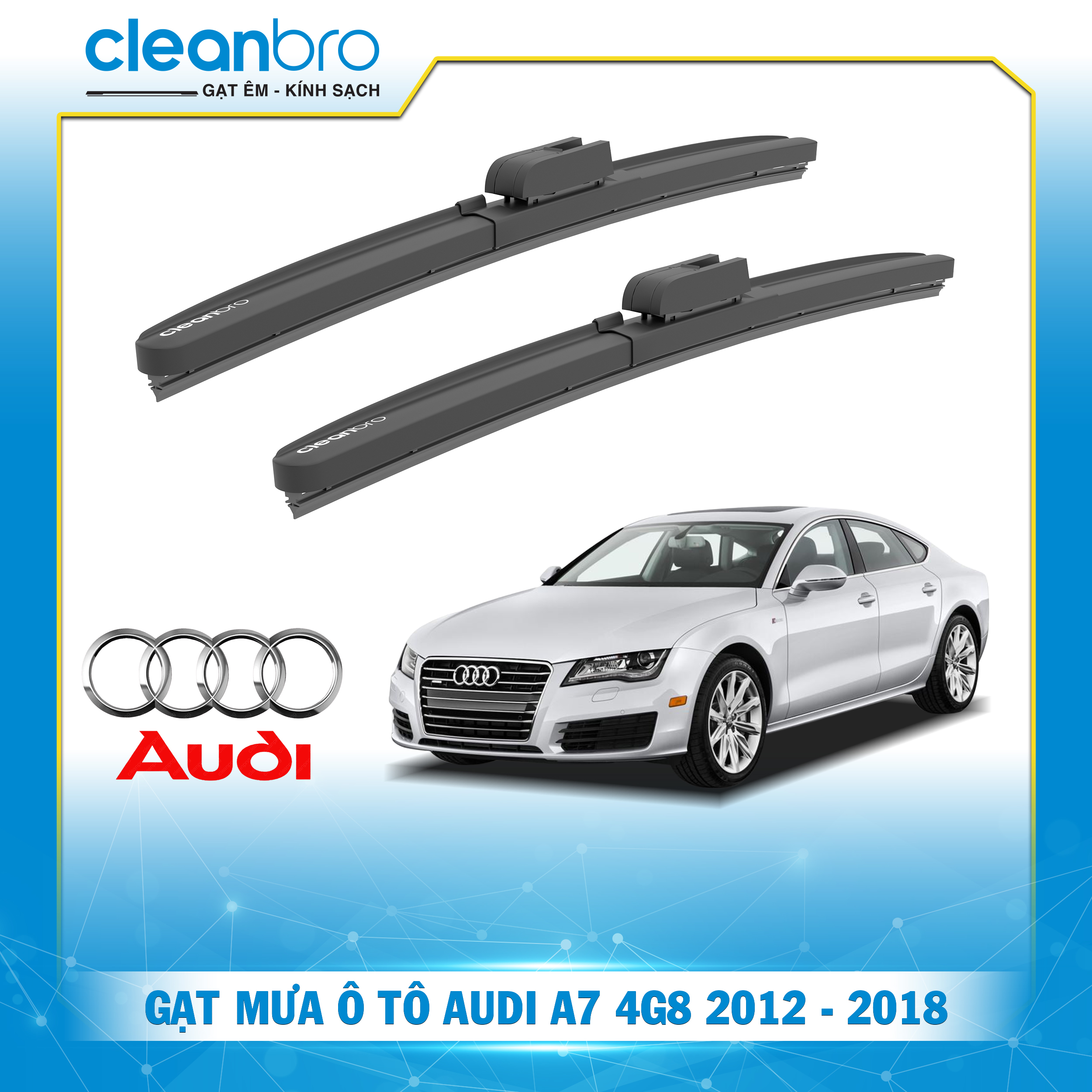 Gạt mưa ô tô hiệu ứng lá sen Audi A7 4G8 [2012-2018]